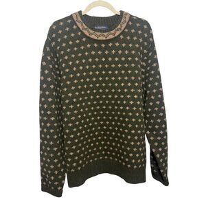 VTG Brooks Brothers Handknit Lambswool Sweater Men's Sz. L